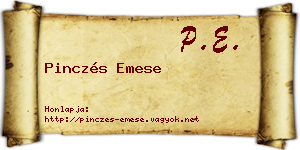Pinczés Emese névjegykártya